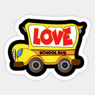 Love School Bus Driver Sticker